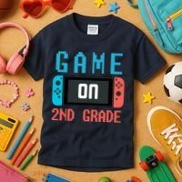 Game On 2nd Grade Kids T-Shirt thumb 3