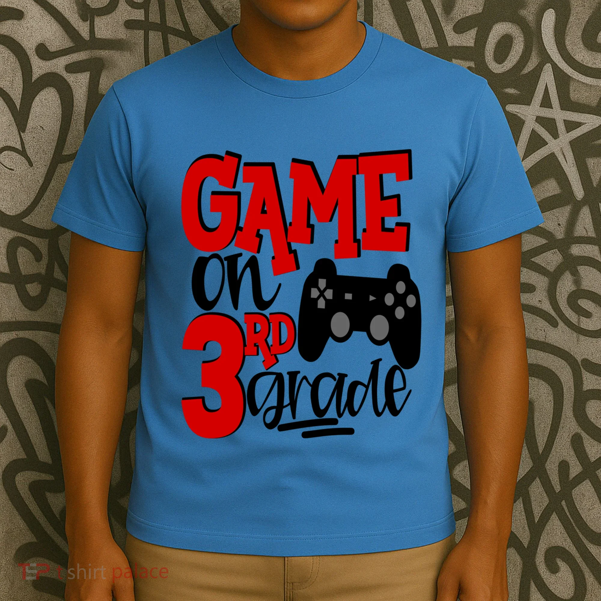 Game On 3Rd Grade Back To School Gamer Third Cute Gift T-Shirt