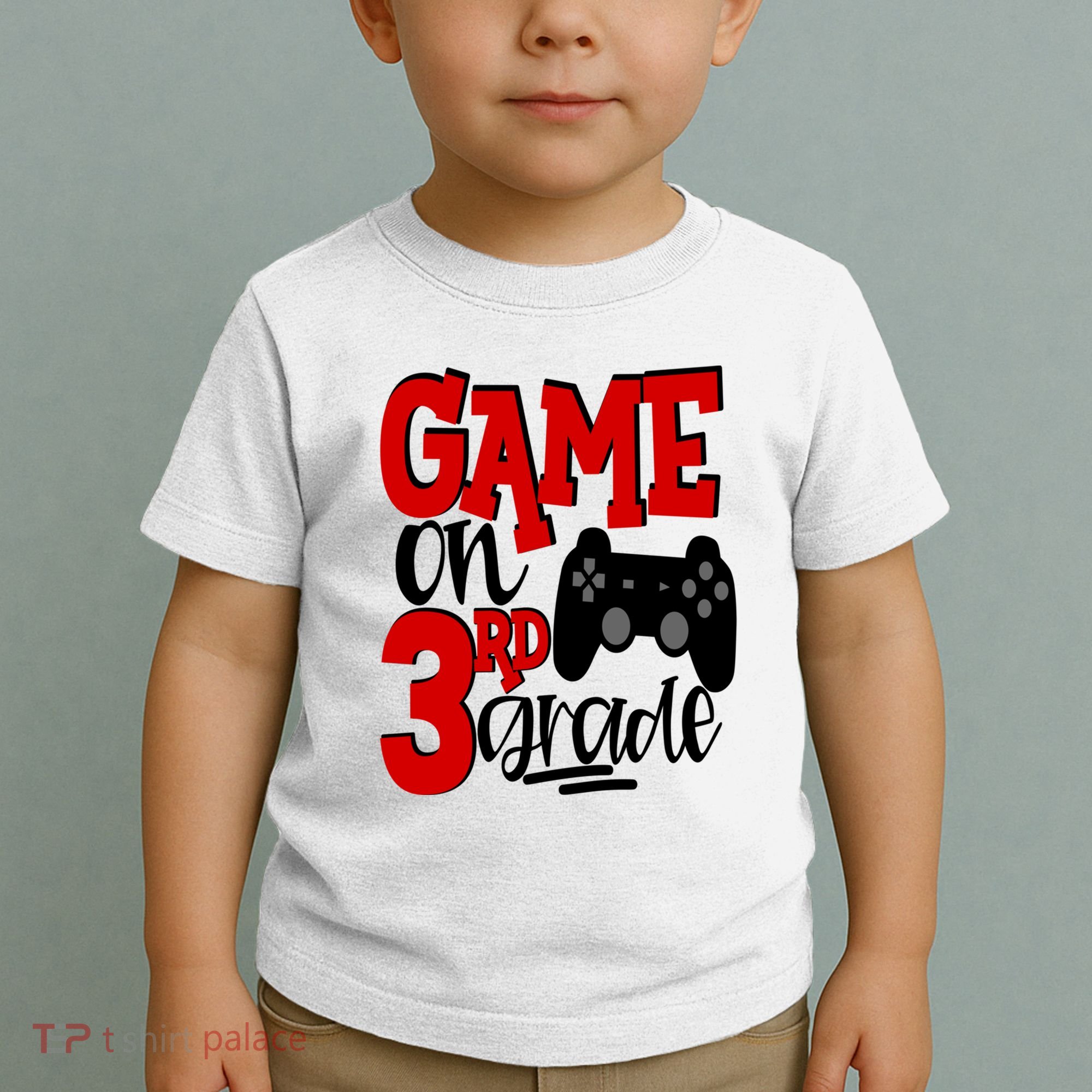 Game On 3Rd Grade Back To School Gamer Third Cute Gift Toddler T-Shirt