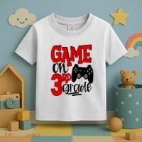 Game On 3Rd Grade Back To School Gamer Third Cute Gift Toddler T-Shirt thumb 3