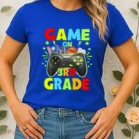 Game On 3Rd Grade Level Unlocked Video Game Gift Women's T-Shirt thumb 2