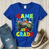 Game On 3Rd Grade Level Unlocked Video Game Gift Women's T-Shirt thumb 3