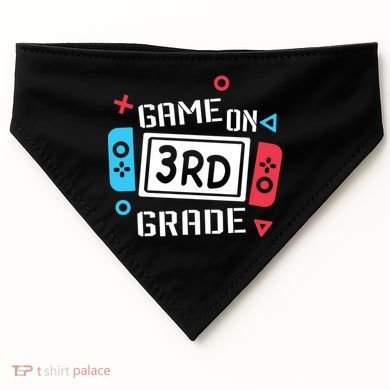 Game On 3Rd Grade Gift Third Grade Back To School Gift USA-Made Doggie Bandana