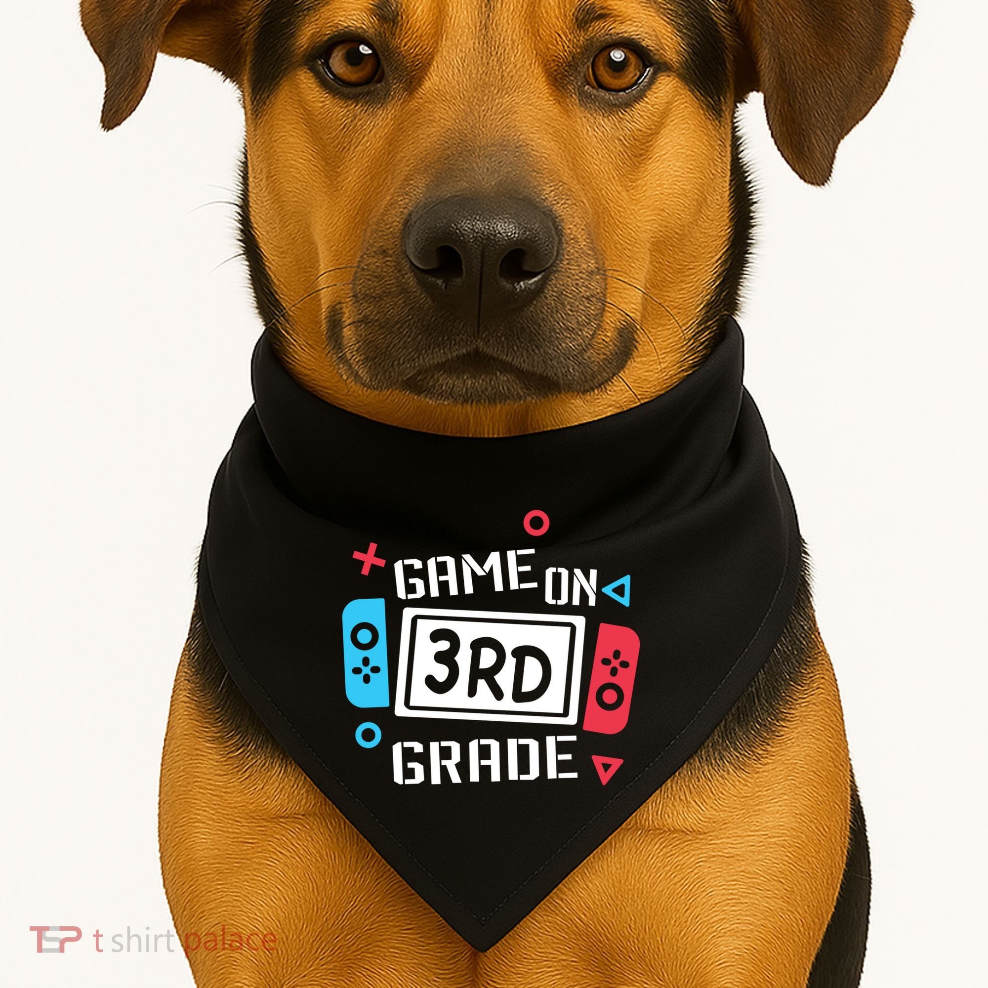 Game On 3Rd Grade Gift Third Grade Back To School Gift USA-Made Doggie Bandana