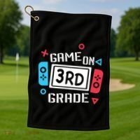 Game On 3Rd Grade Gift Third Grade Back To School Gift Golf Towel thumb 1