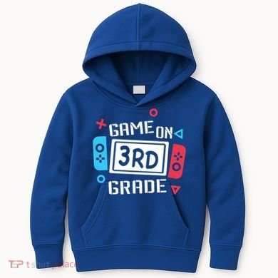 Game On 3Rd Grade Gift Third Grade Back To School Gift Kids Hoodie