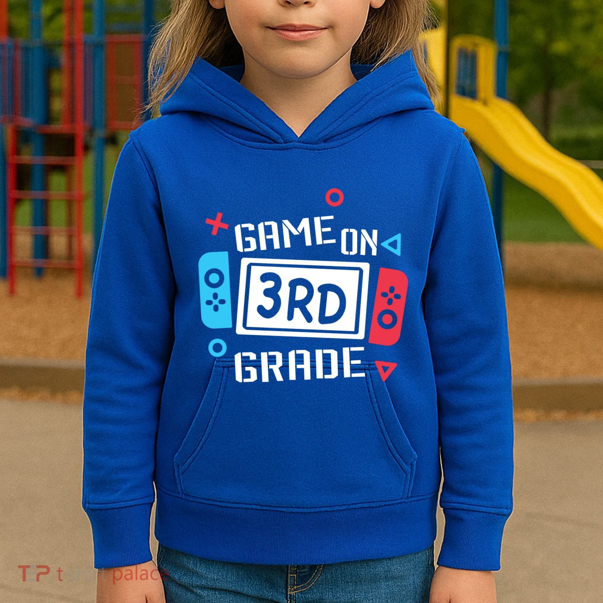 Game On 3Rd Grade Gift Third Grade Back To School Gift Kids Hoodie