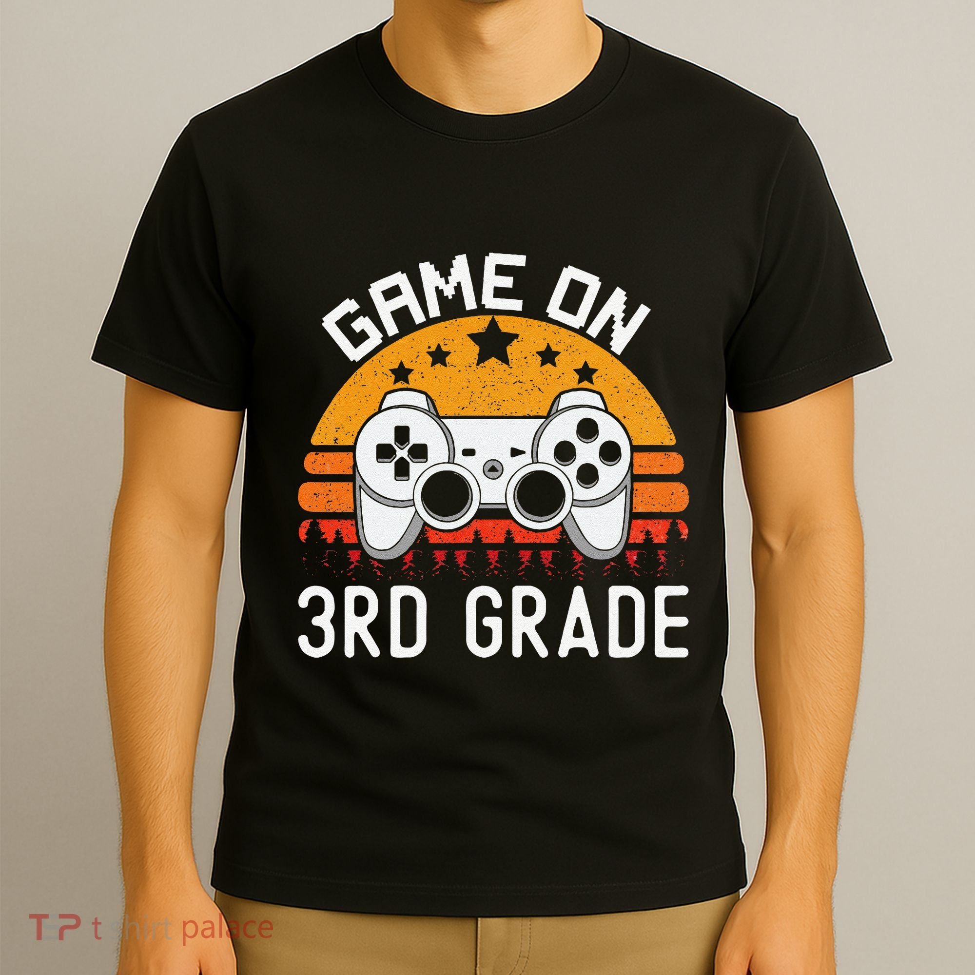 Game On 3rd Grade Back To School Third Grade Gamer T-Shirt
