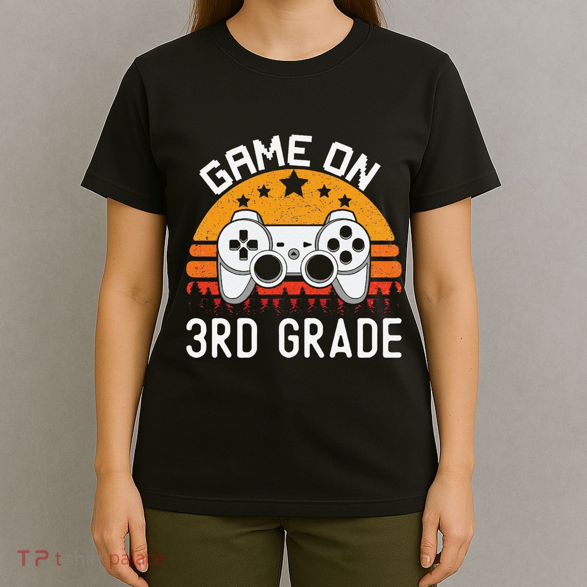 Game On 3rd Grade Back To School Third Grade Gamer T-Shirt