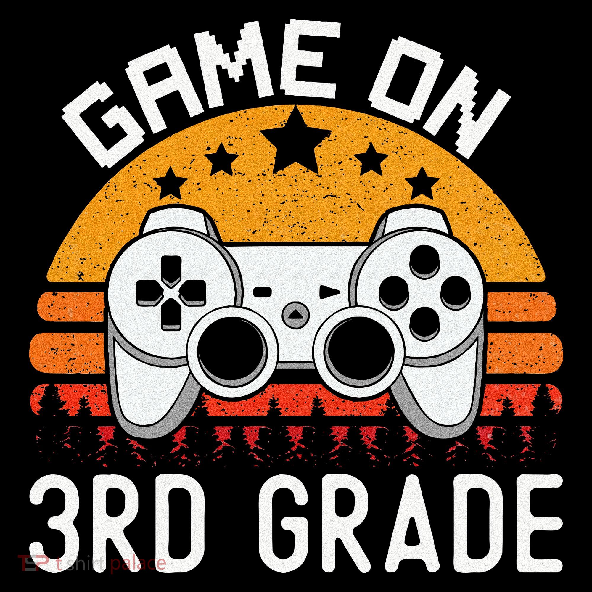 Game On 3rd Grade Back To School Third Grade Gamer Women's Hoodie
