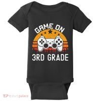 Game On 3rd Grade Back To School Third Grade Gamer Baby Bodysuit thumb 0