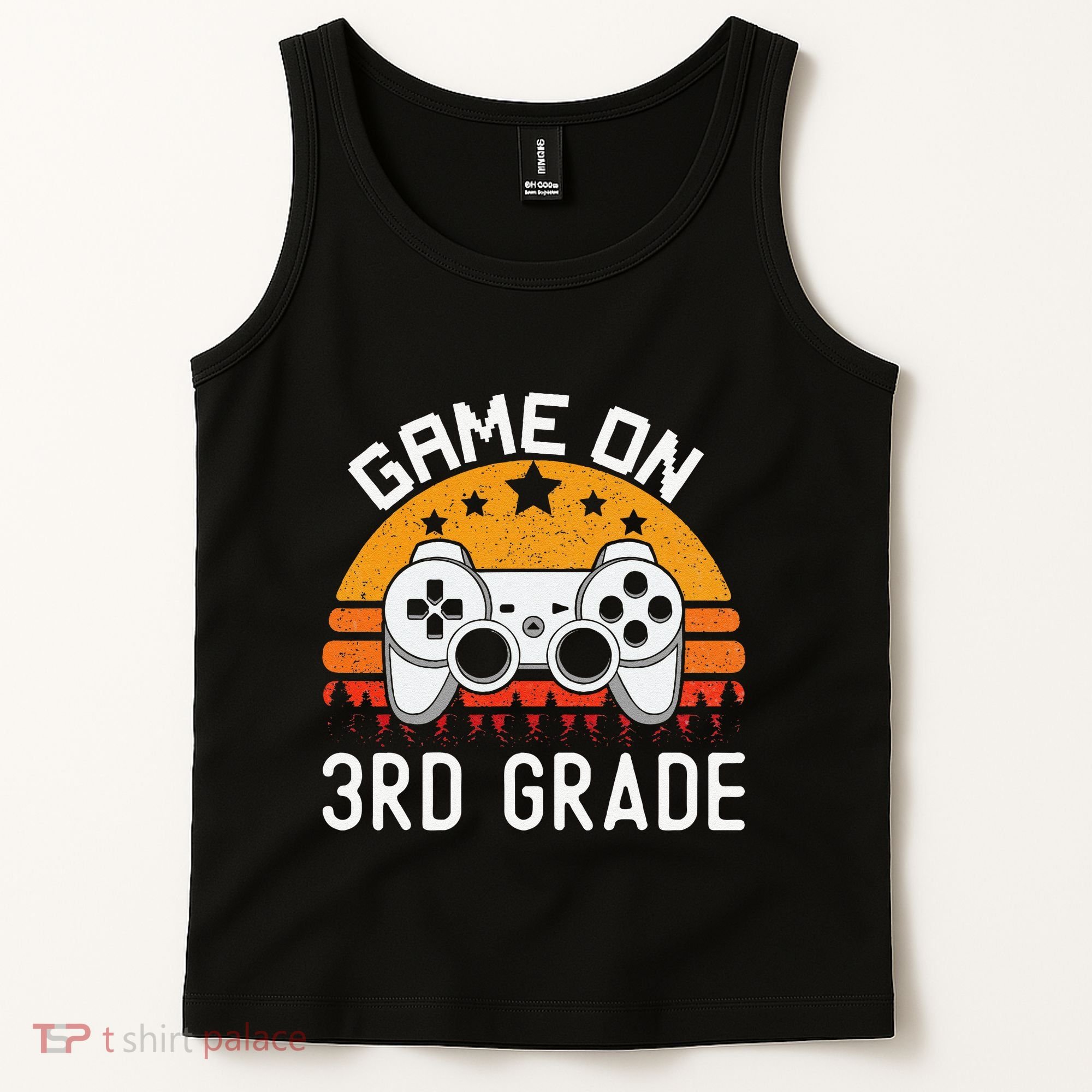 Game On 3rd Grade Back To School Third Grade Gamer Tank Top