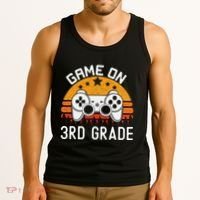 Game On 3rd Grade Back To School Third Grade Gamer Tank Top thumb 3
