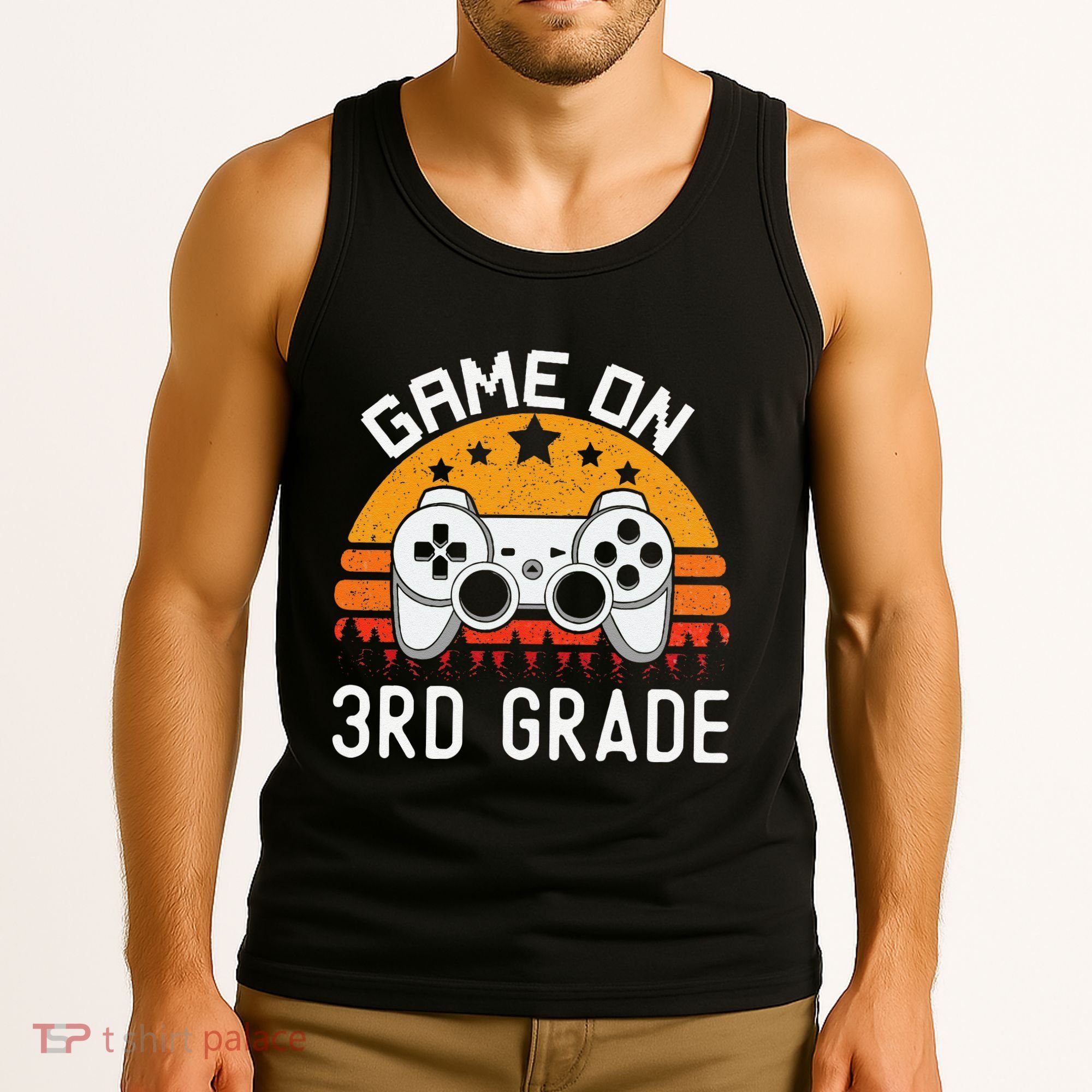 Game On 3rd Grade Back To School Third Grade Gamer Tank Top