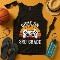 Game On 3rd Grade Back To School Third Grade Gamer Tank Top thumb 4
