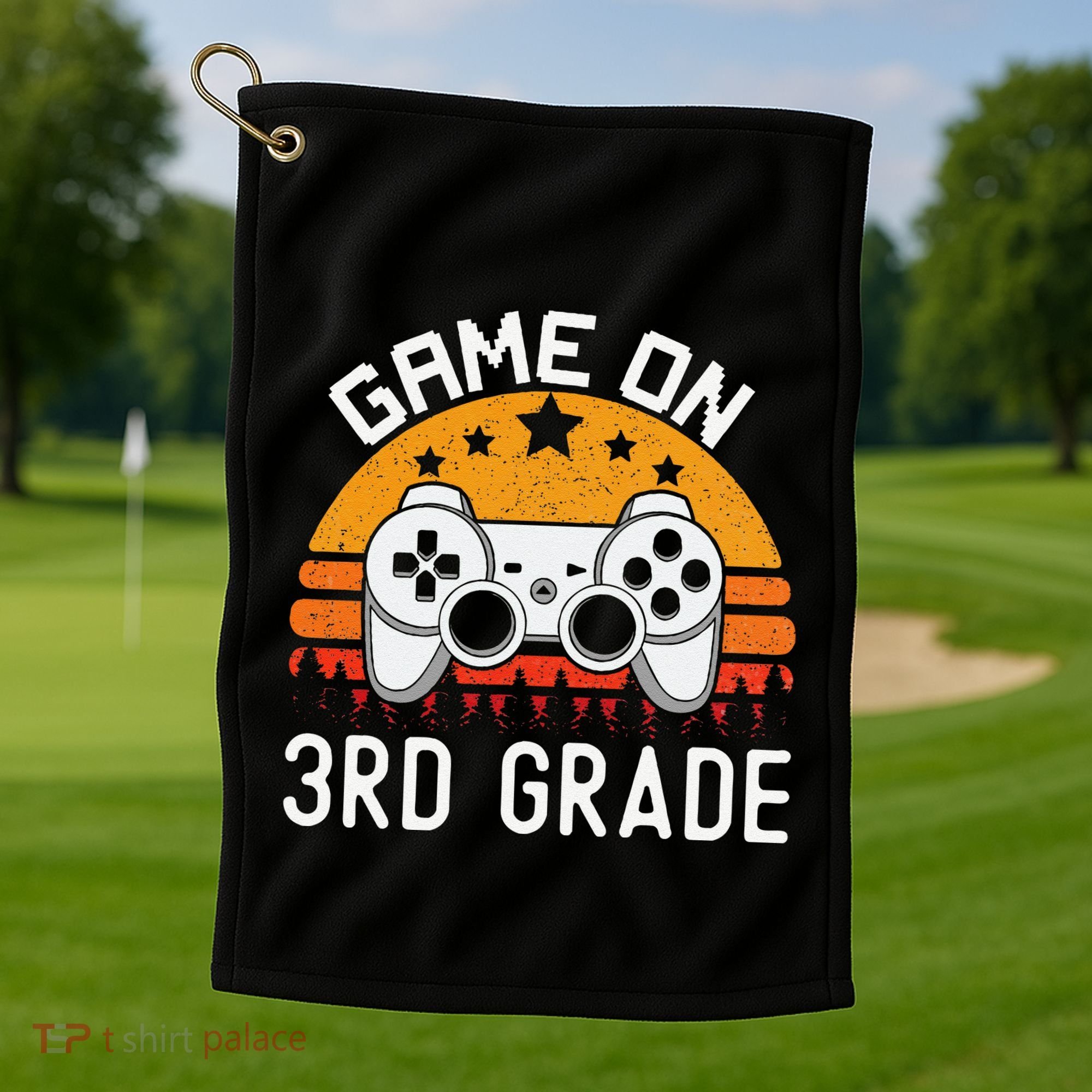 Game On 3rd Grade Back To School Third Grade Gamer Golf Towel