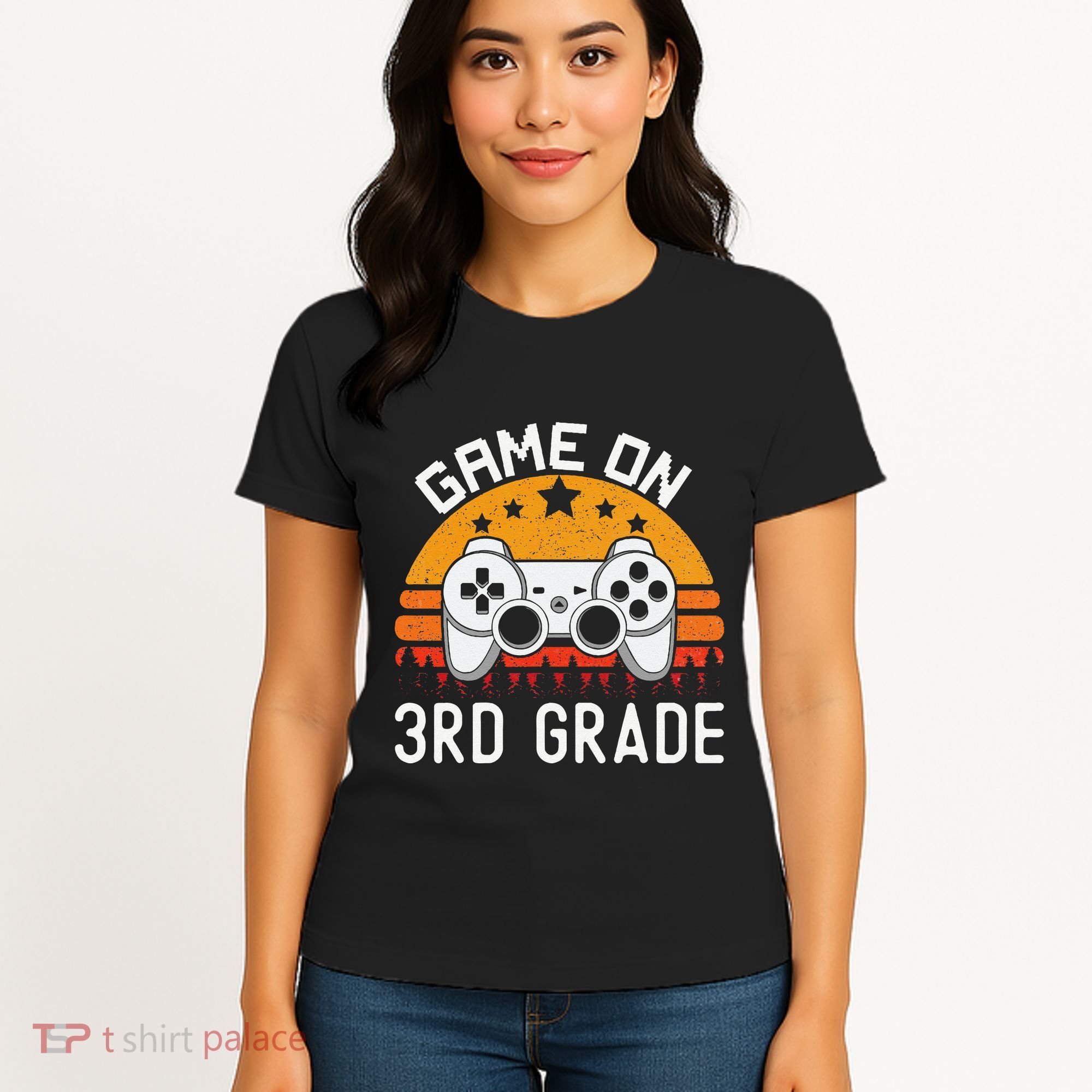 Game On 3rd Grade Back To School Third Grade Gamer Women's T-Shirt