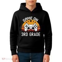 Game On 3rd Grade Back To School Third Grade Gamer Kids Hoodie thumb 4