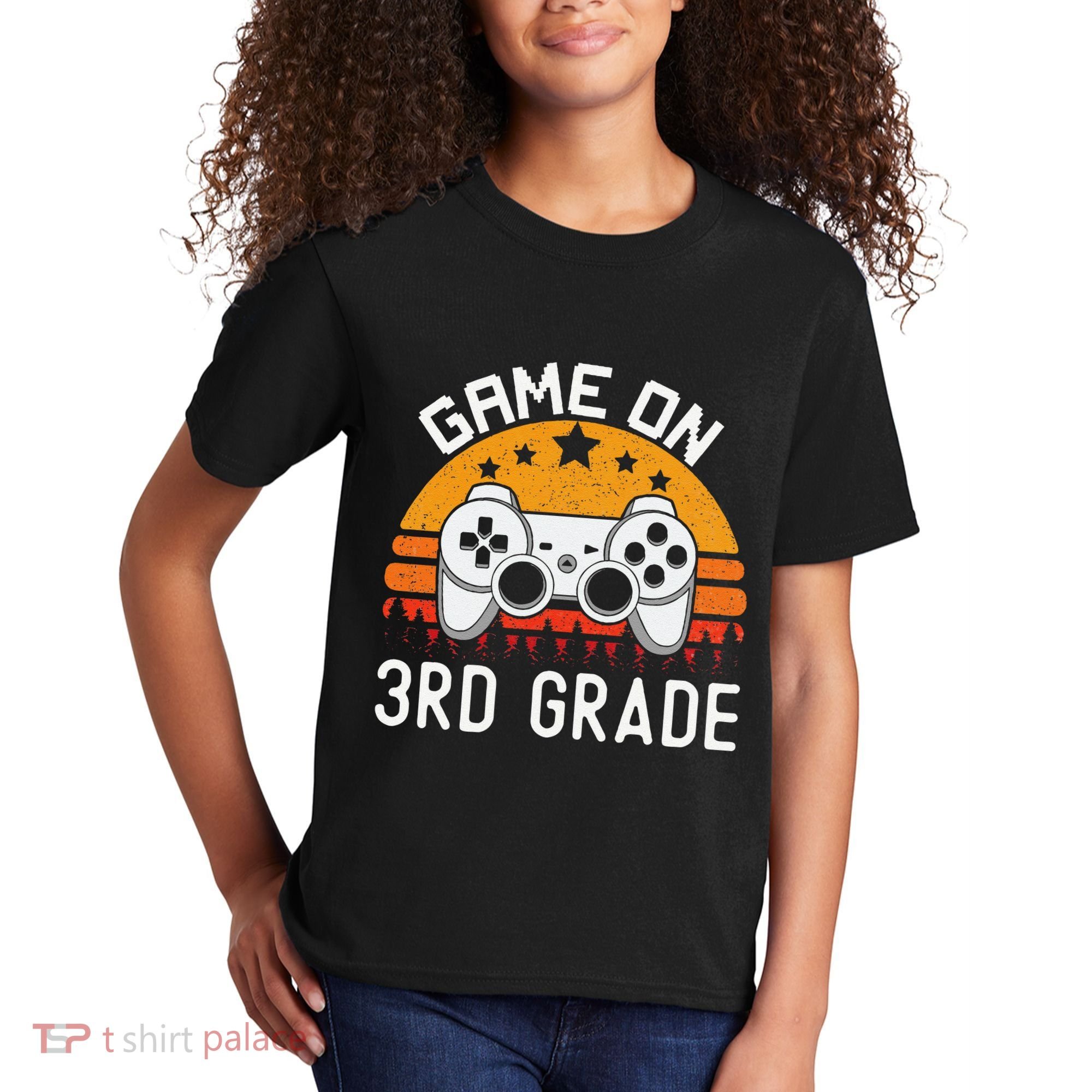 Game On 3rd Grade Back To School Third Grade Gamer Kids T-Shirt