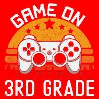 Game On 3rd Grade Back To School Third Grade Gamer Santa Hat thumb 1