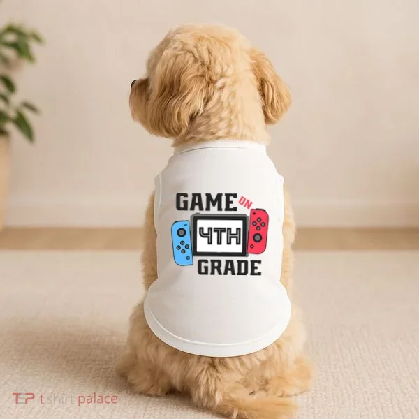 Game On 4th Grade Back To School Doggie Tank