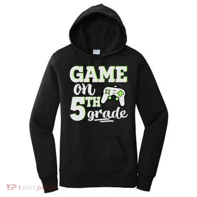 Game On 5Th Grade Gift Women's Hoodie