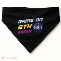 Game On 6Th Grade Back To School Gift Gamer Student Gift USA-Made Doggie Bandana thumb 0
