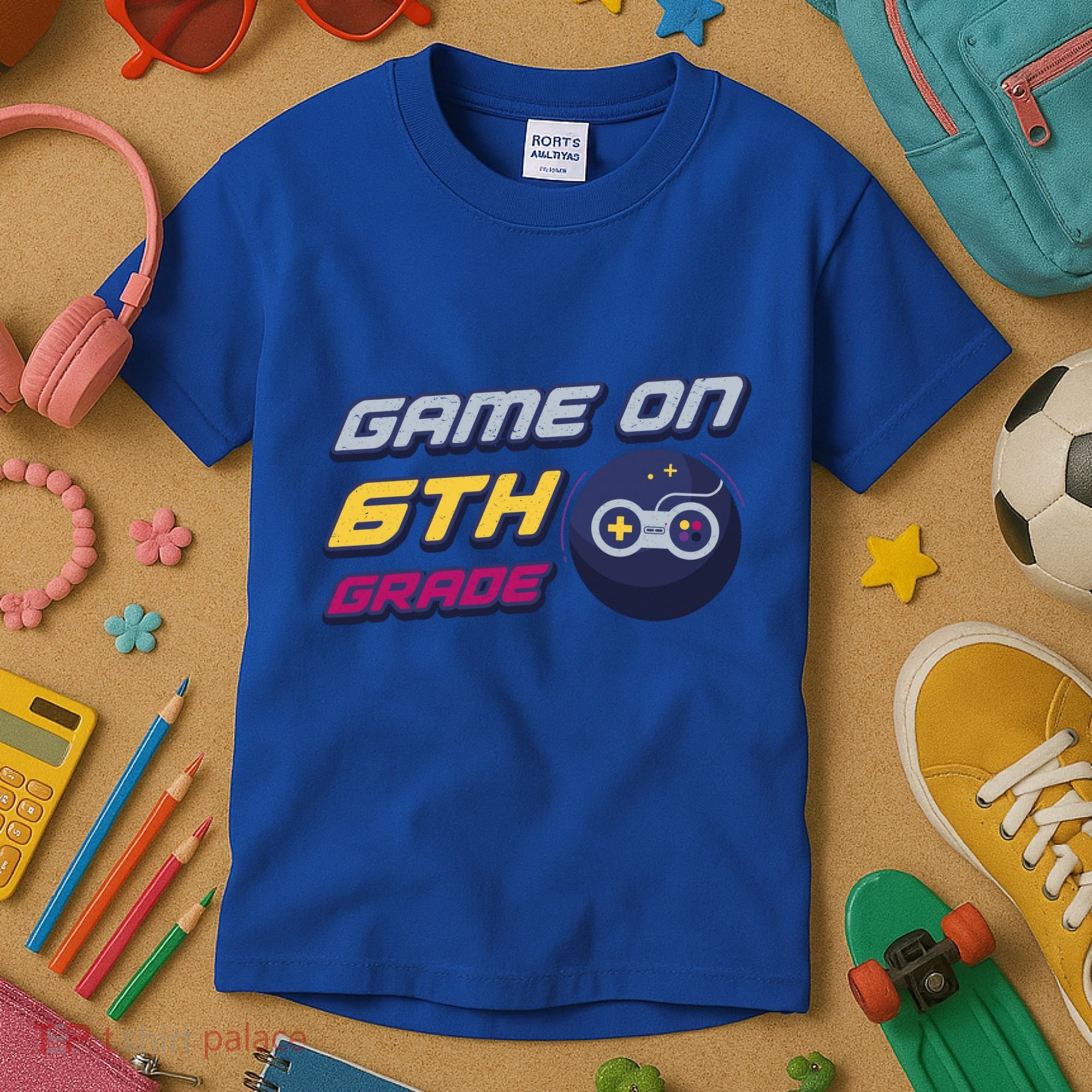 Game On 6Th Grade Back To School Gift Gamer Student Gift Kids T-Shirt