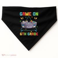 Game On 6Th Grade Funny Back To School 6Th Grade Video Games Funny Gift USA-Made Doggie Bandana thumb 0