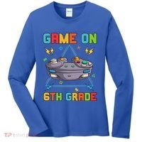 Game On 6Th Grade Funny Back To School 6Th Grade Video Games Funny Gift Women's Long Sleeve Shirt thumb 0