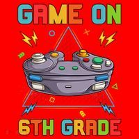 Game On 6Th Grade Funny Back To School 6Th Grade Video Games Funny Gift Santa Hat thumb 1