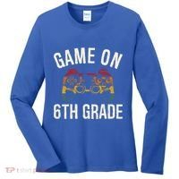 Game On 6Th Grade Funny Back To School First Day Of Sc Great Gift Women's Long Sleeve Shirt thumb 0