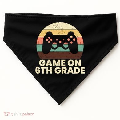 Game On 6Th Grade Video Game Back To School Student Gamer Cute Gift USA-Made Doggie Bandana
