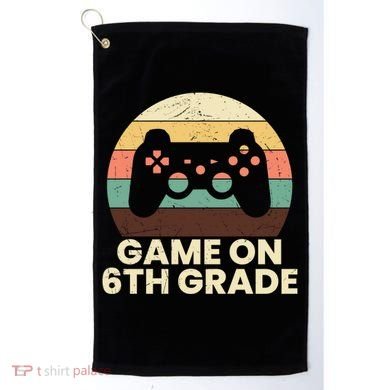 Game On 6Th Grade Video Game Back To School Student Gamer Cute Gift Golf Towel