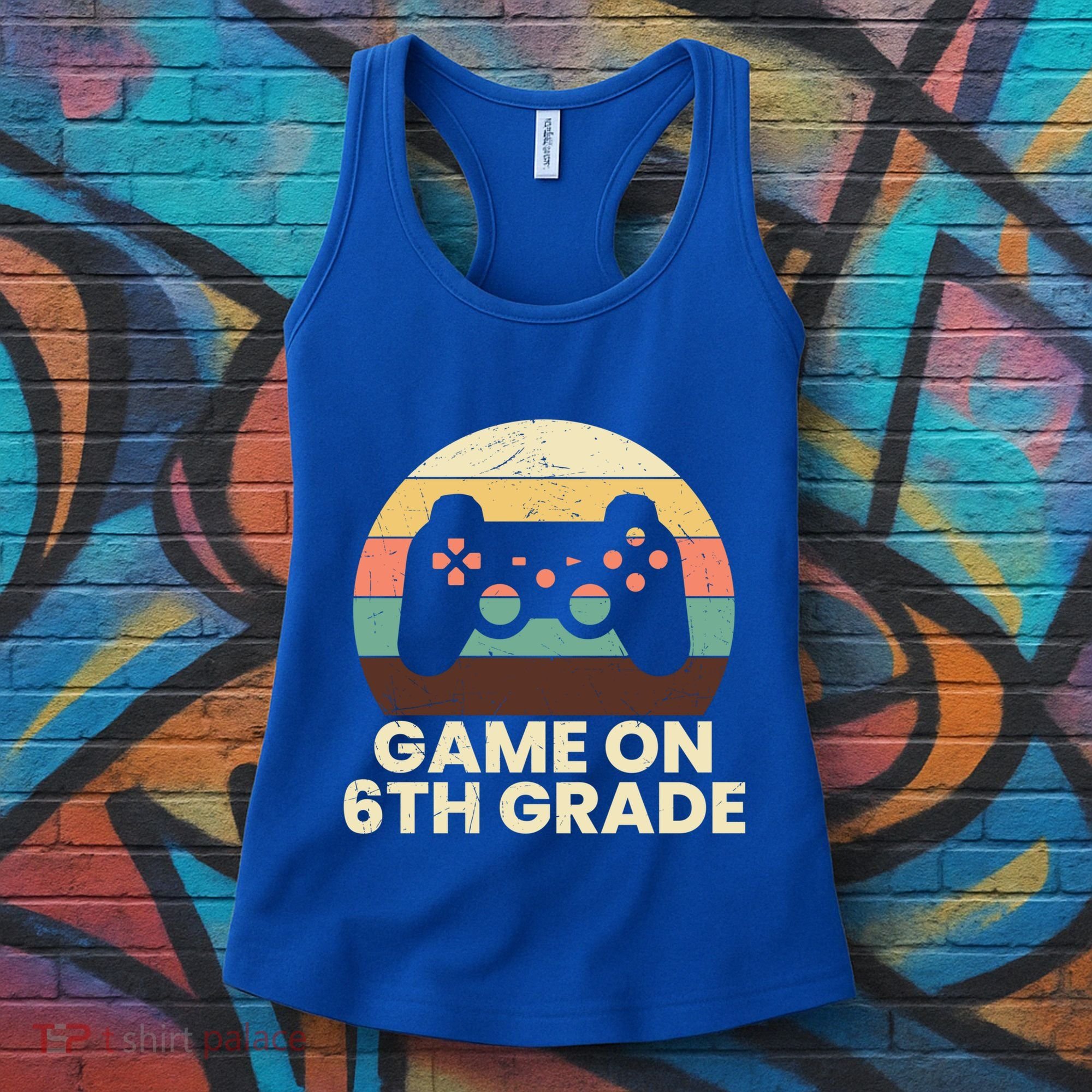 Game On 6Th Grade Video Game Back To School Student Gamer Cute Gift Women's Tank Top