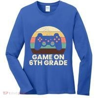 Game On 6Th Grade Video Game Back To School Student Gamer Cute Gift Women's Long Sleeve Shirt thumb 0