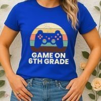 Game On 6Th Grade Video Game Back To School Student Gamer Cute Gift Women's T-Shirt thumb 2