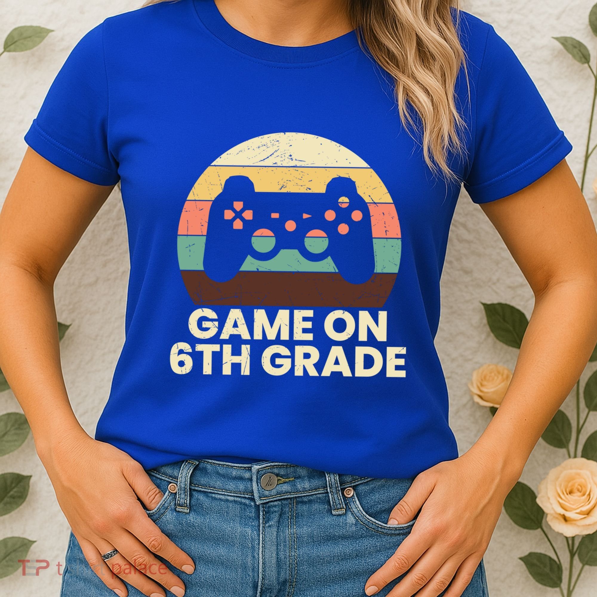 Game On 6Th Grade Video Game Back To School Student Gamer Cute Gift Women's T-Shirt