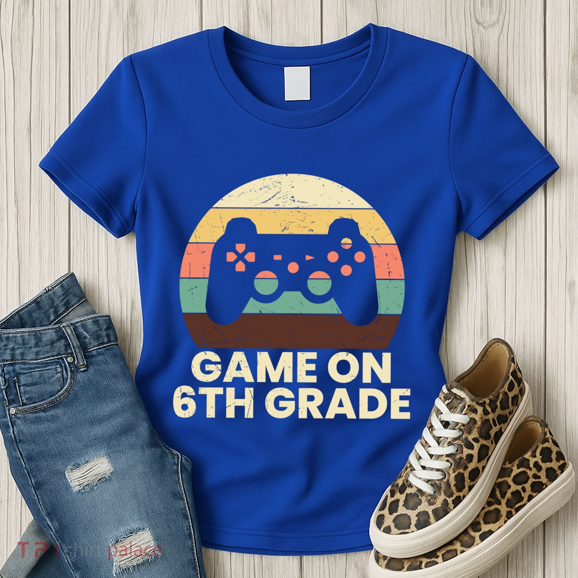 Game On 6Th Grade Video Game Back To School Student Gamer Cute Gift Women's T-Shirt