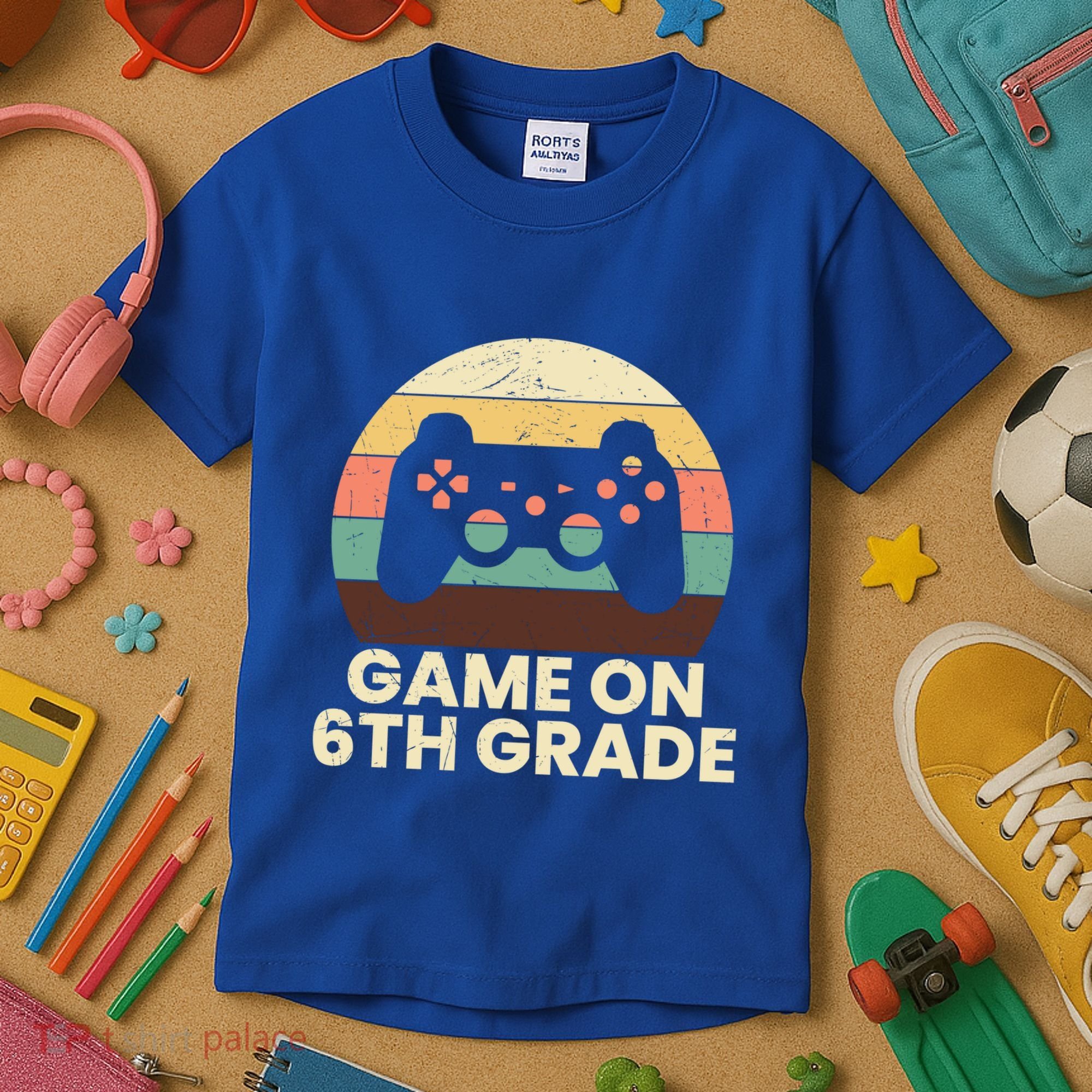 Game On 6Th Grade Video Game Back To School Student Gamer Cute Gift Kids T-Shirt