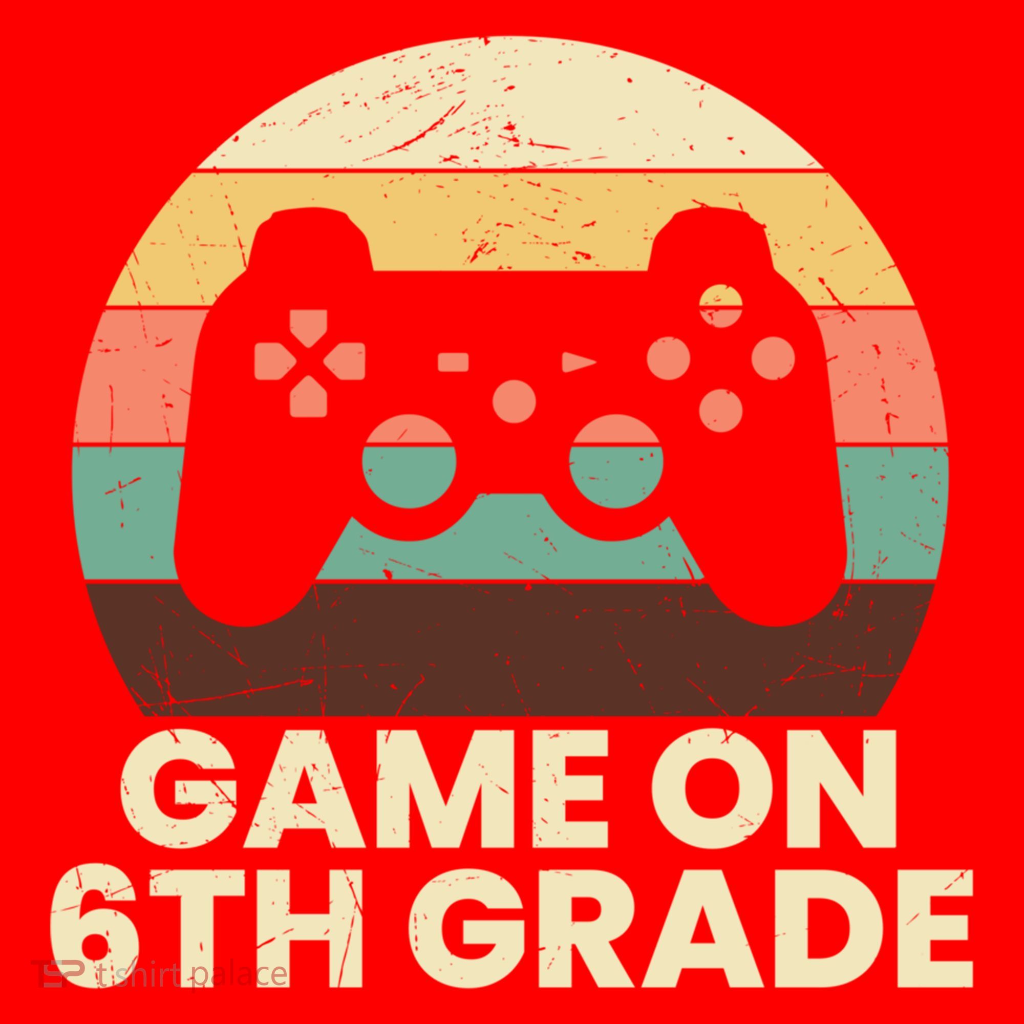 Game On 6Th Grade Video Game Back To School Student Gamer Cute Gift Santa Hat