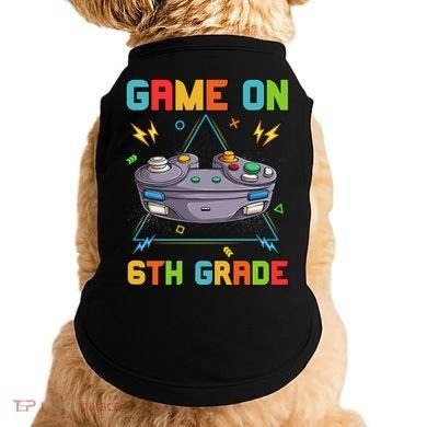 Game On 6Th Grade Funny Back To School 6Th Grade Video Games Gift Doggie Tank