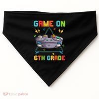 Game On 6Th Grade Funny Back To School 6Th Grade Video Games Gift USA-Made Doggie Bandana thumb 0