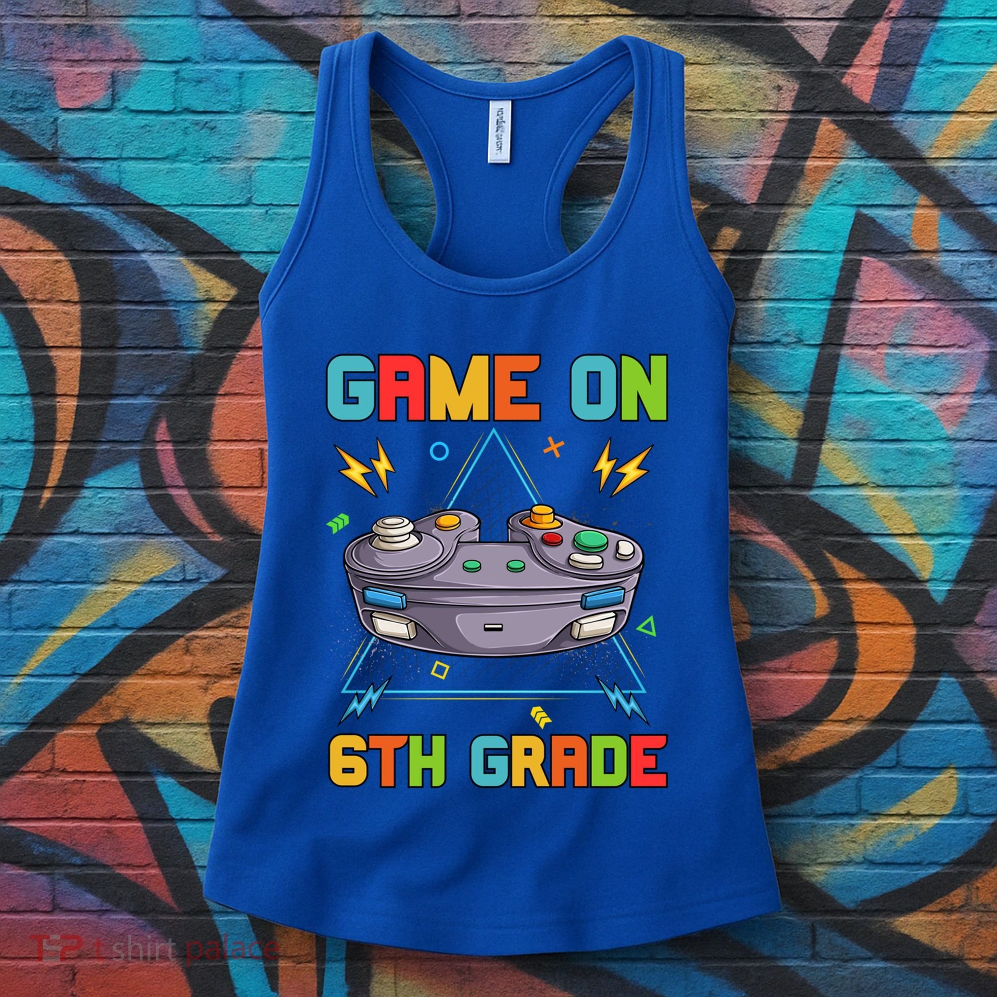 Game On 6Th Grade Funny Back To School 6Th Grade Video Games Gift Women's Tank Top
