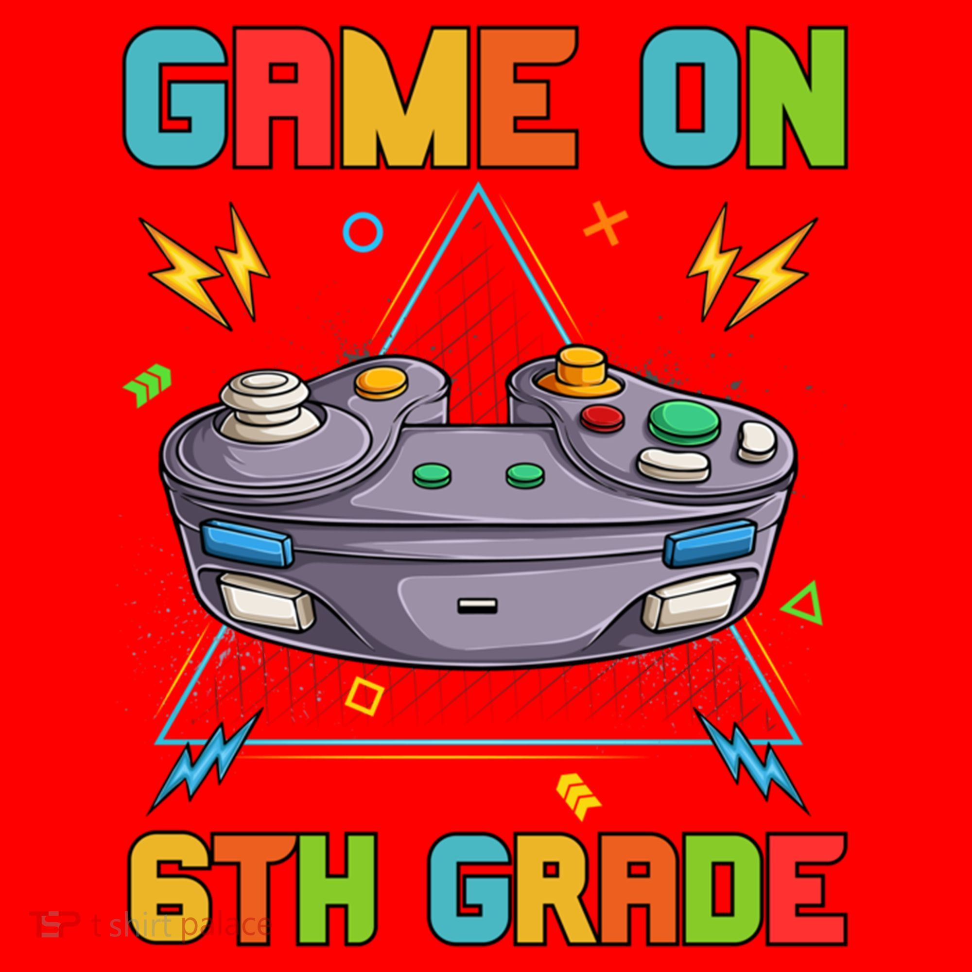 Game On 6Th Grade Funny Back To School 6Th Grade Video Games Gift Santa Hat