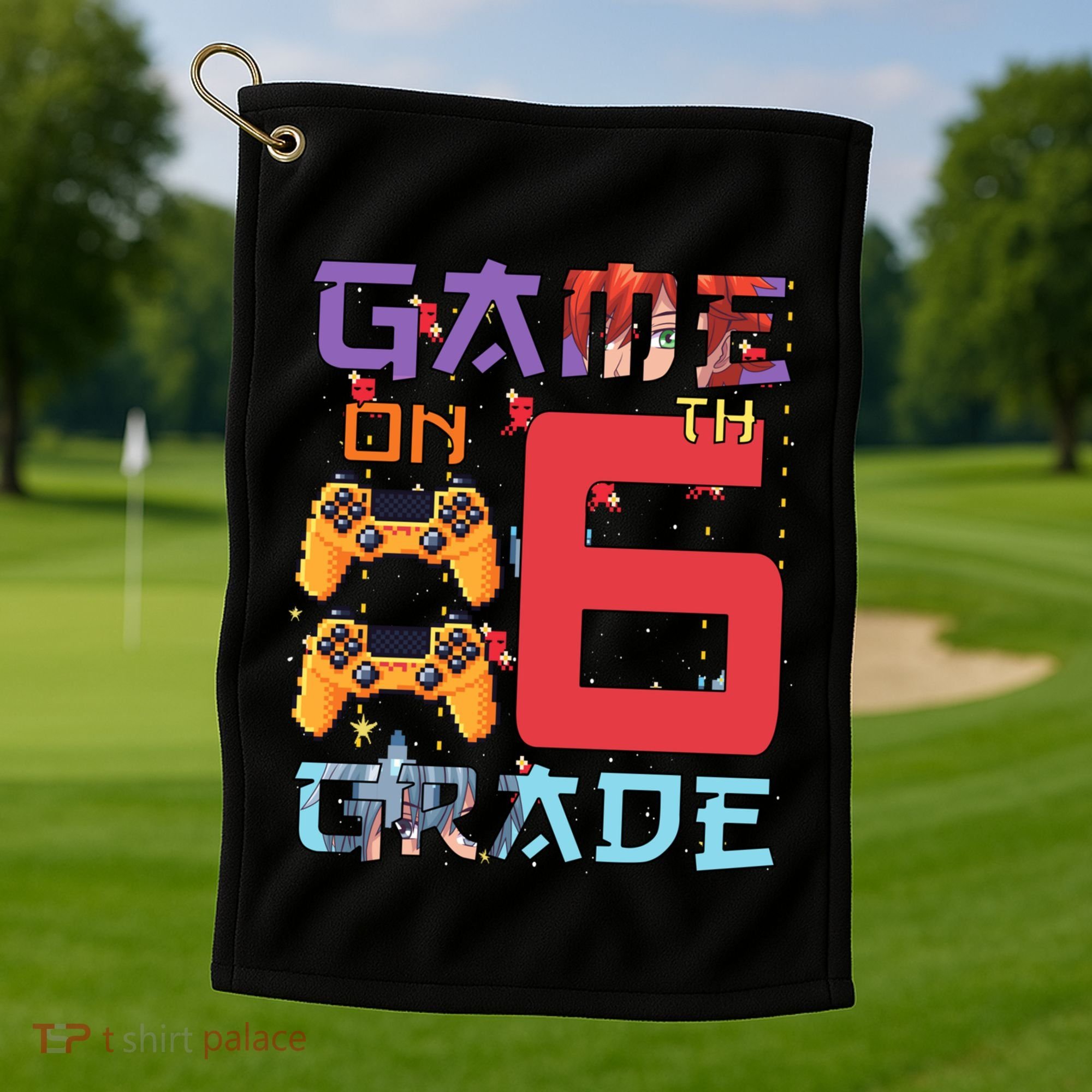 Game On 6Th Sixth Grade 6Th Grade First Day Of School Gift Golf Towel