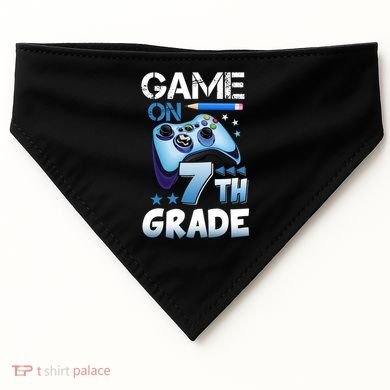 Game On 7Th Grade First Day Gamer Back To School Gift USA-Made Doggie Bandana