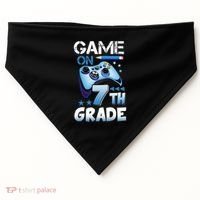 Game On 7Th Grade First Day Gamer Back To School Gift USA-Made Doggie Bandana thumb 0
