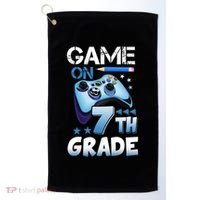 Game On 7Th Grade First Day Gamer Back To School Gift Golf Towel thumb 0