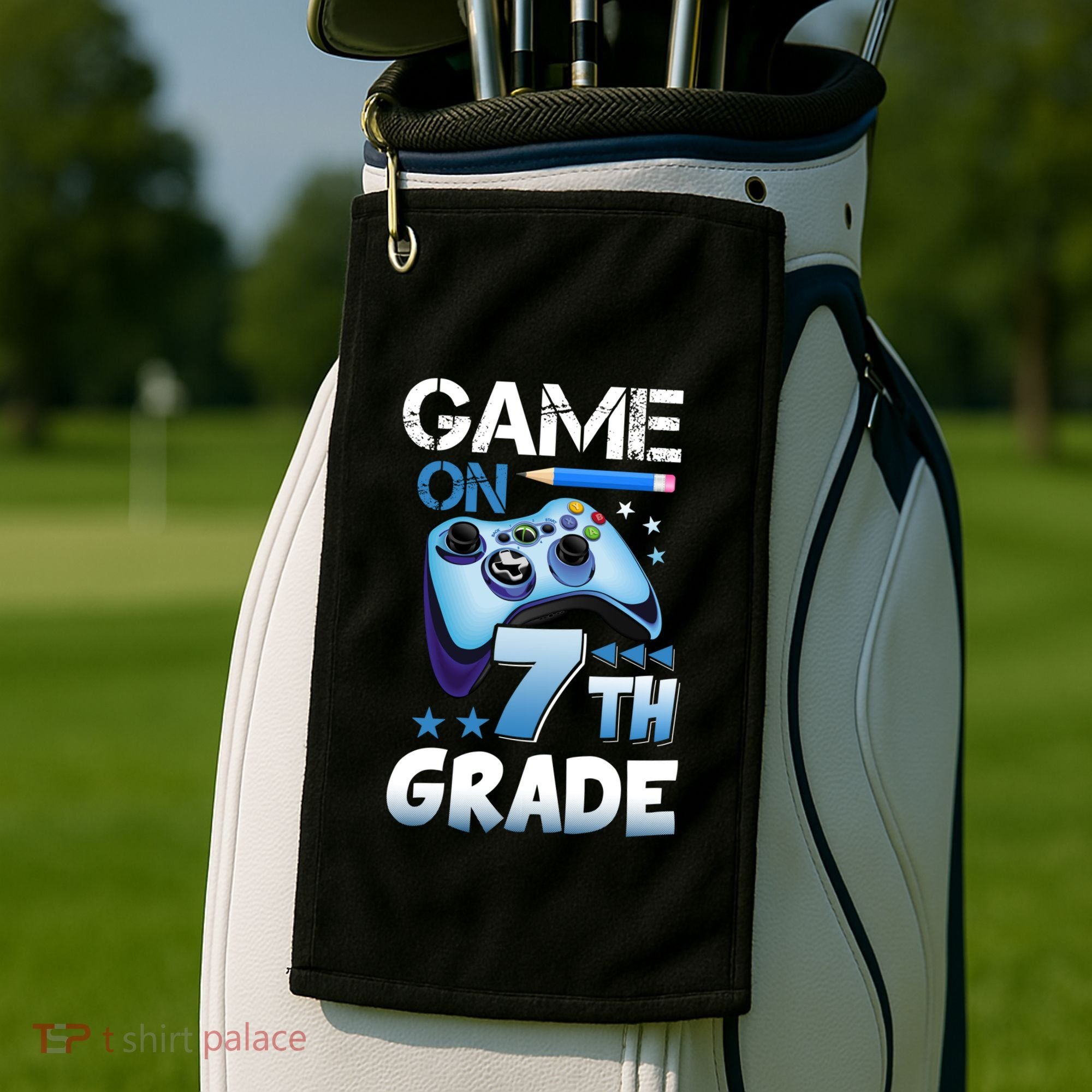 Game On 7Th Grade First Day Gamer Back To School Gift Golf Towel
